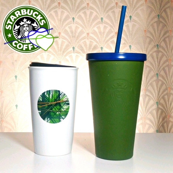 Starbucks Green Dot and matte army green